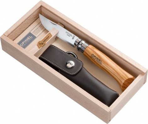 Wildhunter.ie - Opinel Gift box | NO.8 Olive Wood | Spring Assited Knife -  Knives 