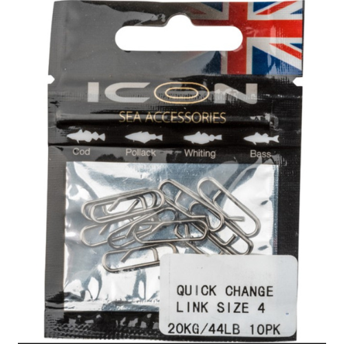 Wildhunter.ie - Icon | Quick Change Link | S4 | 20kg/44lb | 10pk -  Sea Fishing Terminal Tackle 