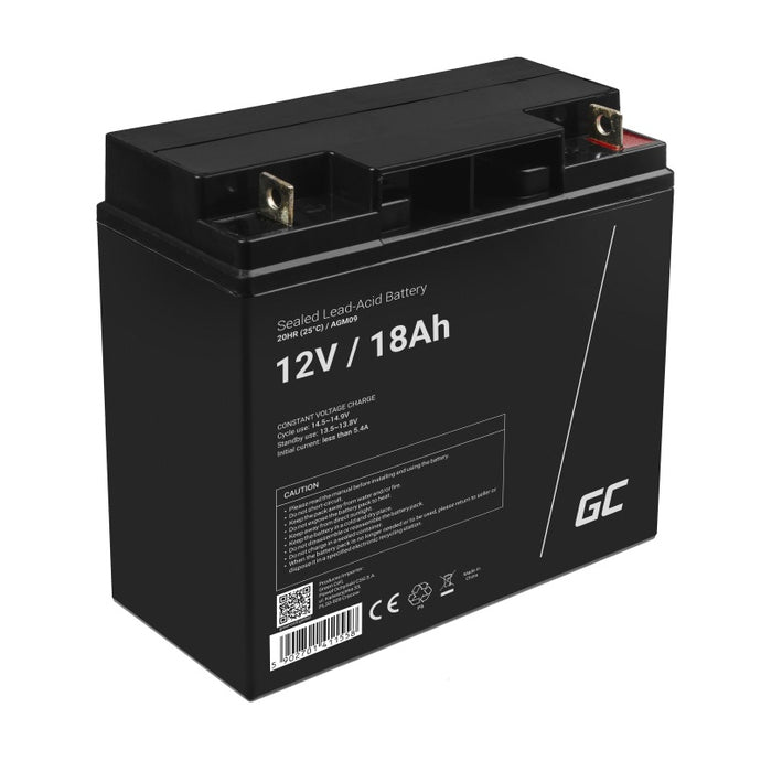 Wildhunter.ie - Green Cell® | AGM 12V 18Ah VRLA Battery | Gel deep cycle -  marine batteries 