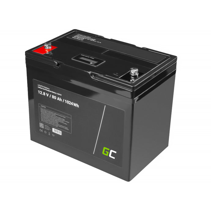 Wildhunter.ie - Battery Lithium-iron-phosphate | LiFePO4 Green Cell 12V 12.8V 80Ah for photovoltaic system, campers and boats -  marine batteries 