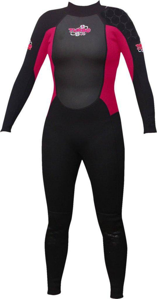 Wildhunter.ie - Twf Turbo Full Ladys Wetsuit (Black/Pink) -  Wetsuits 